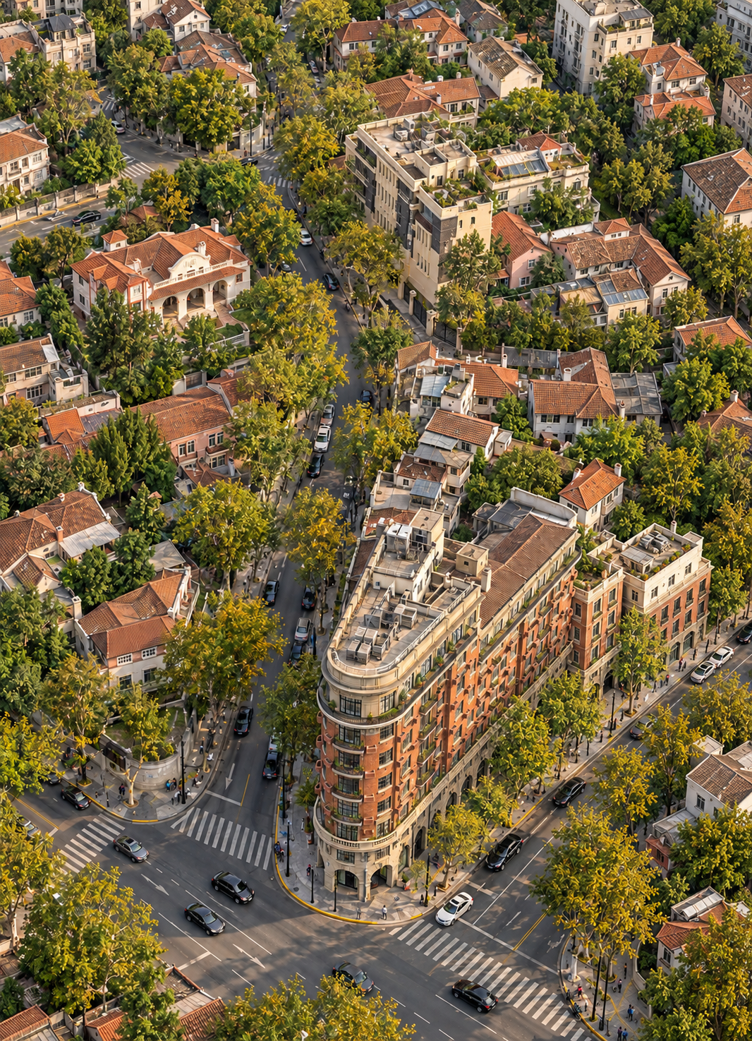 Illustrated view of Wukang Mansion and the surrounding streets